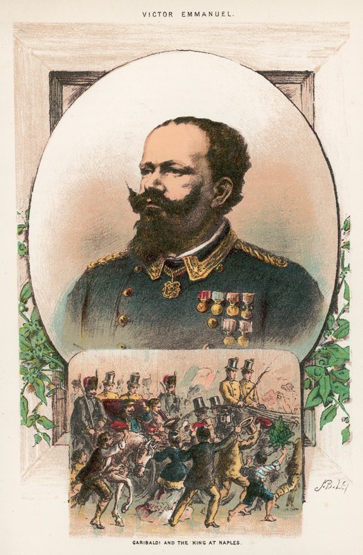 Garibaldi és a király Nápolyban alkotó: English School