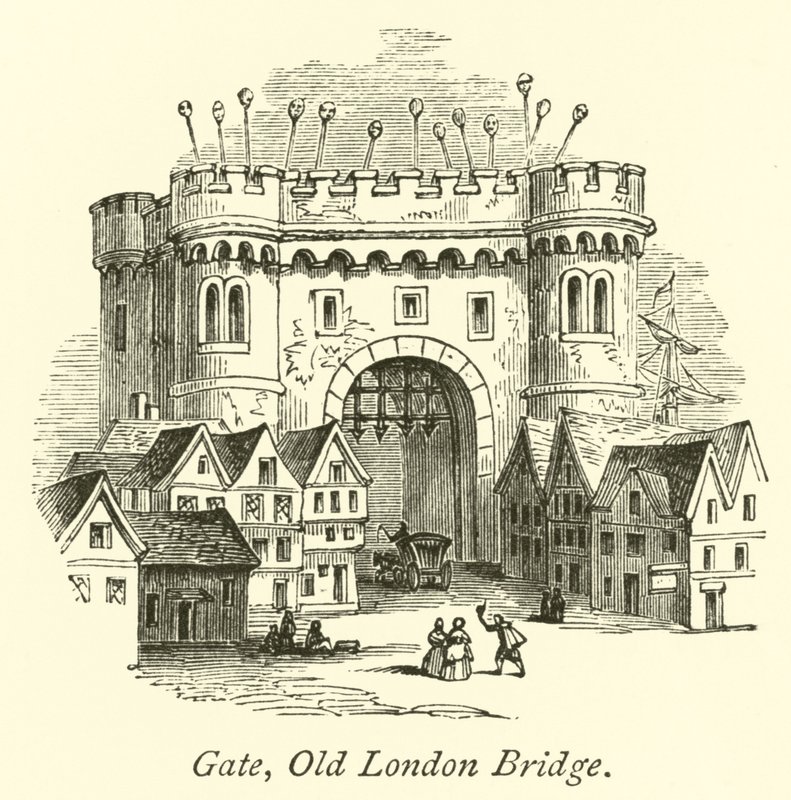Gate, Old London Bridge  alkotó: English School