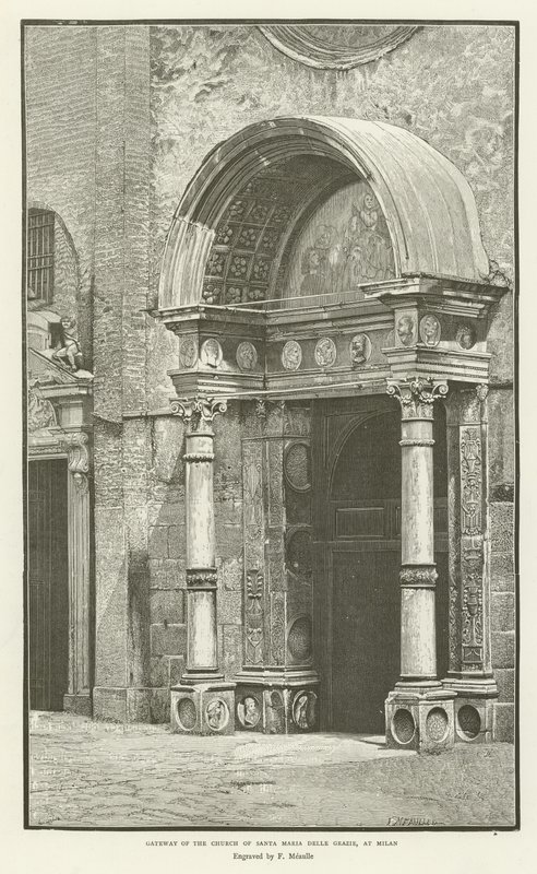 A milánói Santa Maria Delle Grazie templom kapuja alkotó: English School