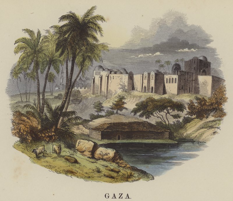 Gáza (színes metszet) alkotó: English School