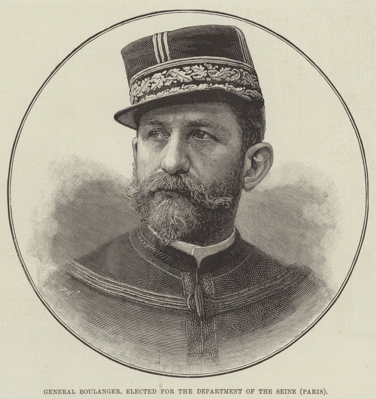 Boulanger tábornok, a párizsi Szajna megyébe választották (metszet) alkotó: English School