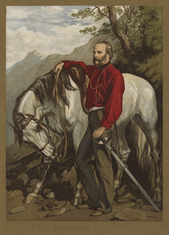 Garibaldi tábornok (színes litográfia) alkotó: English School