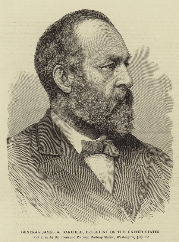 James A Garfield tábornok, az Egyesült Államok elnöke (metszet) alkotó: English School