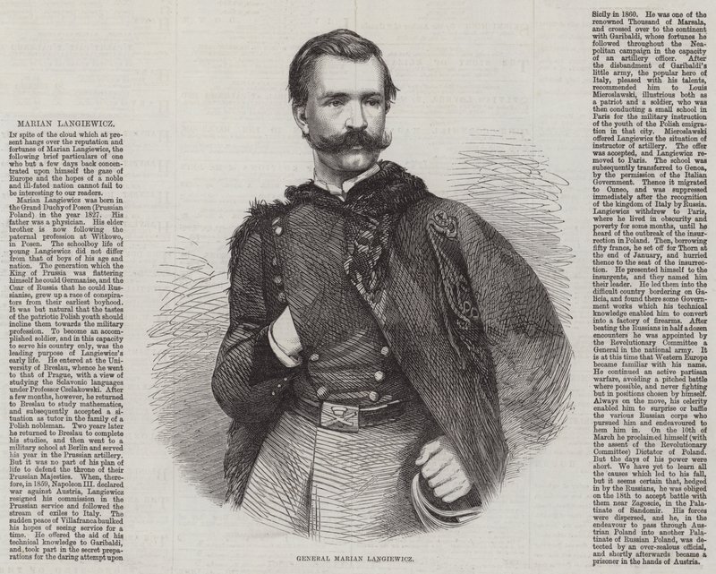 Marian Langiewicz tábornok (metszet) alkotó: English School
