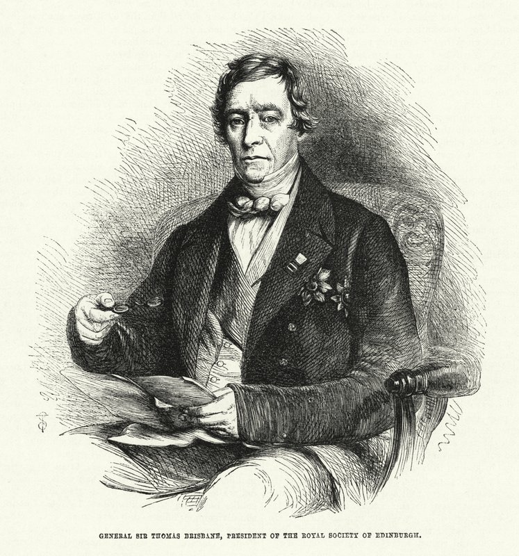 Sir Thomas Brisbane tábornok, az Edinburgh-i Királyi Társaság elnöke (metszet) alkotó: English School