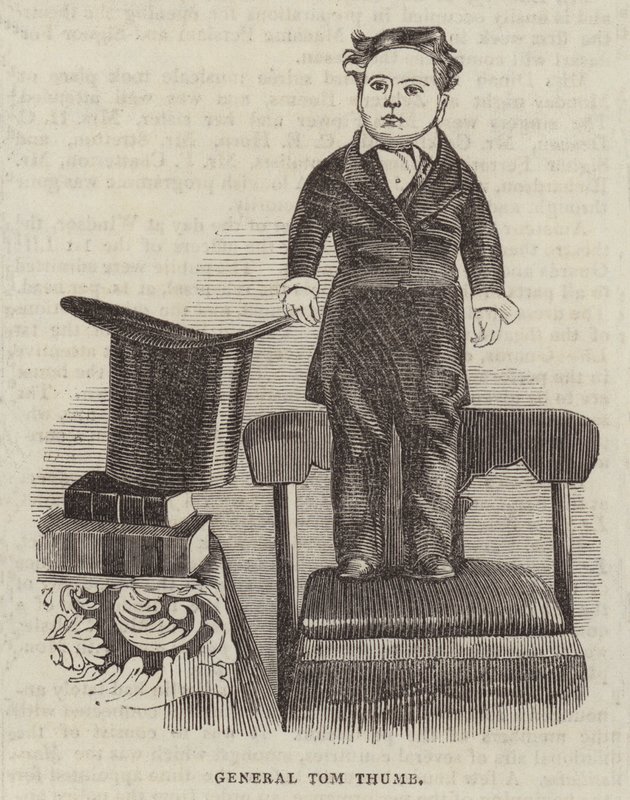 Tom Thumb tábornok (metszet) alkotó: English School