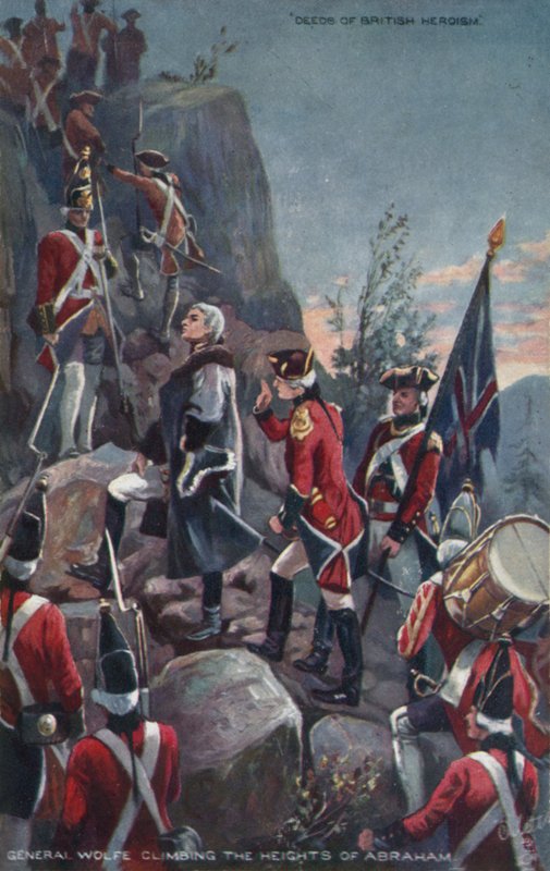 Wolfe tábornok megmászta az Abraham-hegységet, Quebec, 1759 alkotó: English School