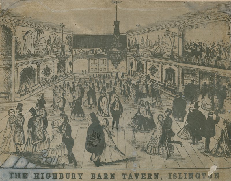 Általános nézet az emberekről a Highbury Barn Tavernben alkotó: English School