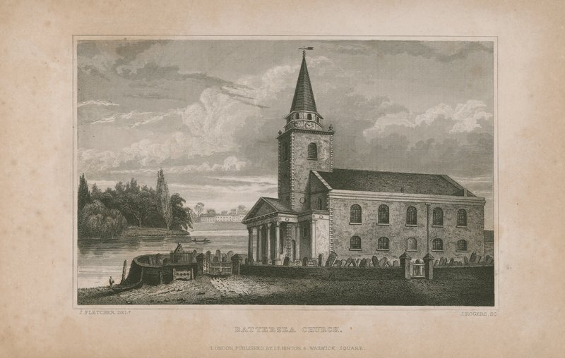 A Battersea templom általános képe alkotó: English School