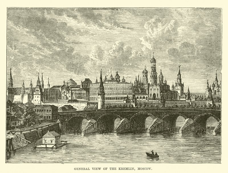 Általános nézet a Kreml, Moszkva alkotó: English School