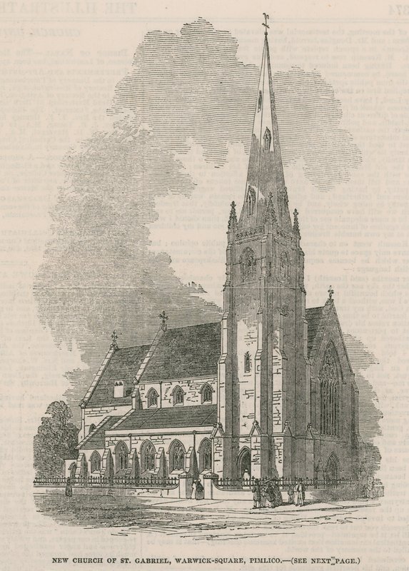 Az új Szent Gábriel-templom általános képe alkotó: English School