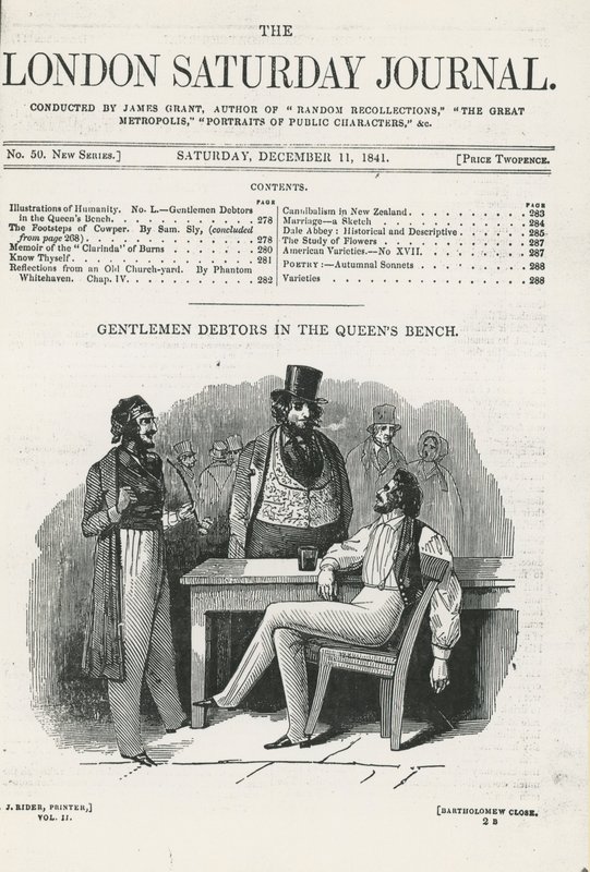 Gentlemen Debtors in the Queens Bench alkotó: English School