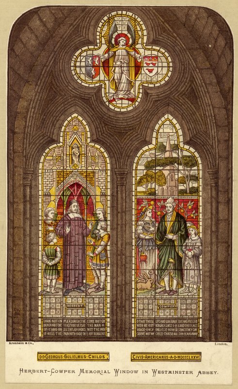 George Herbert és William Cowper ablak, Westminster Abbey, London alkotó: English School