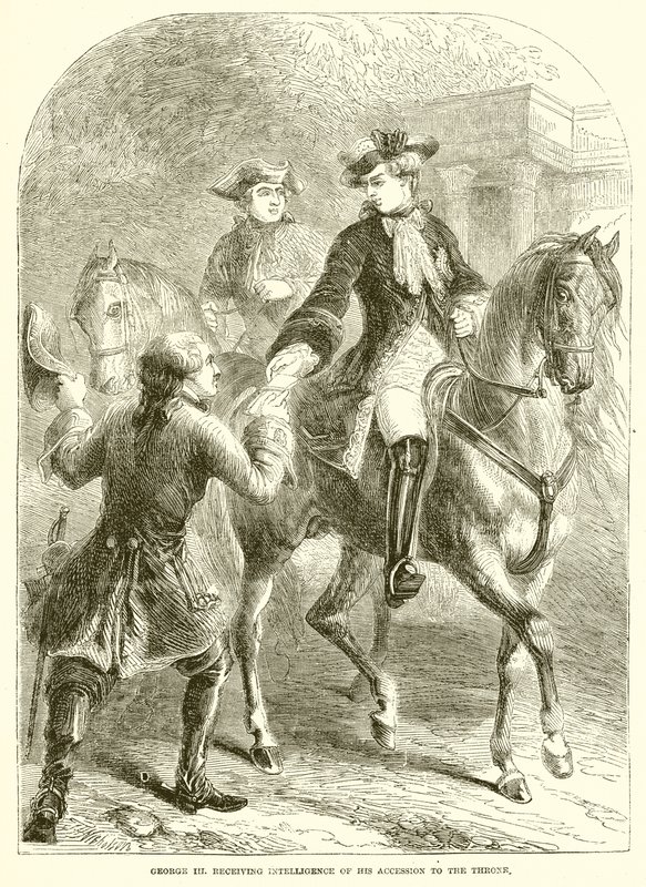 György III. hírszerzési értesülést kapott a trónra lépéséről alkotó: English School
