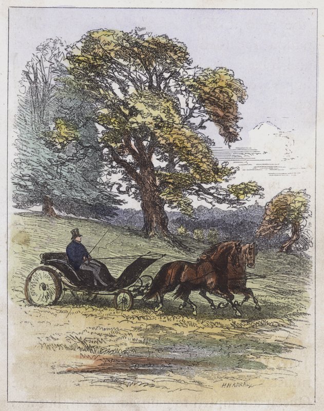 IV. György, a Windsor Parkban vezet (színes metszet) alkotó: English School