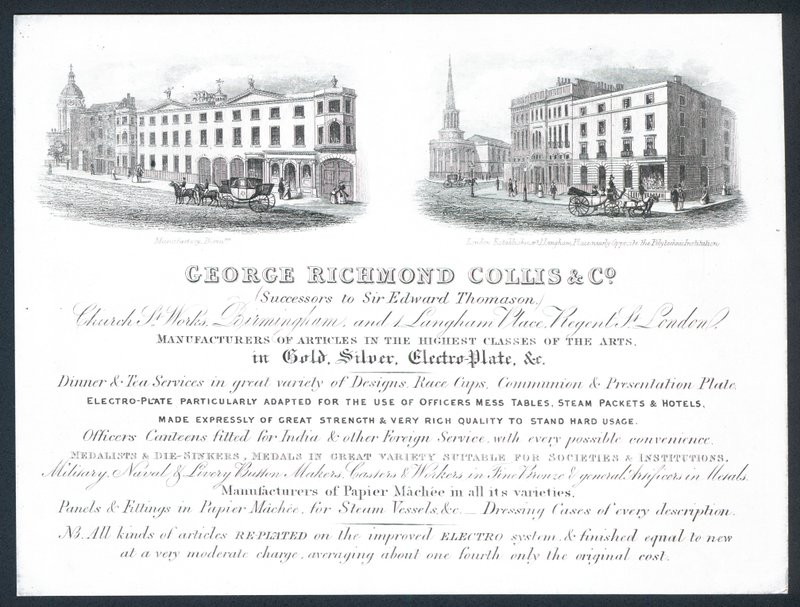 George Richmond Collis & Co, kereskedelmi kártya alkotó: English School