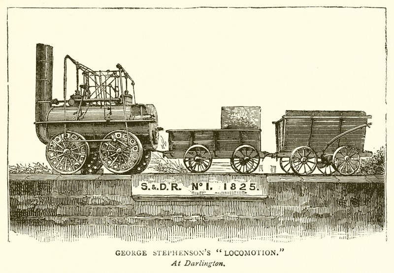 George Stephensons Mozgás. Darlingtonban alkotó: English School