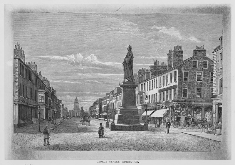 George Street, Edinburgh (metszet) alkotó: English School