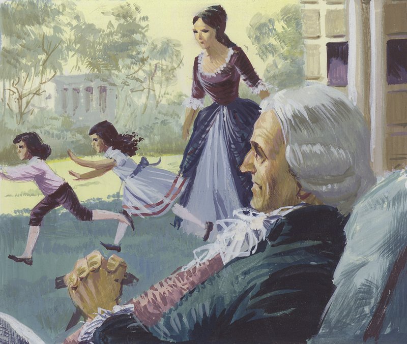 George Washington idős korában alkotó: English School