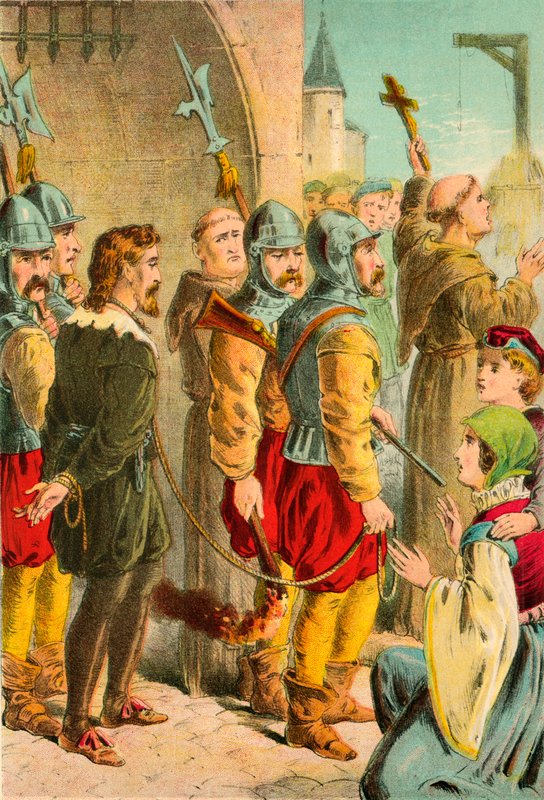 George Wishart vezetett a kivégzéshez alkotó: English School