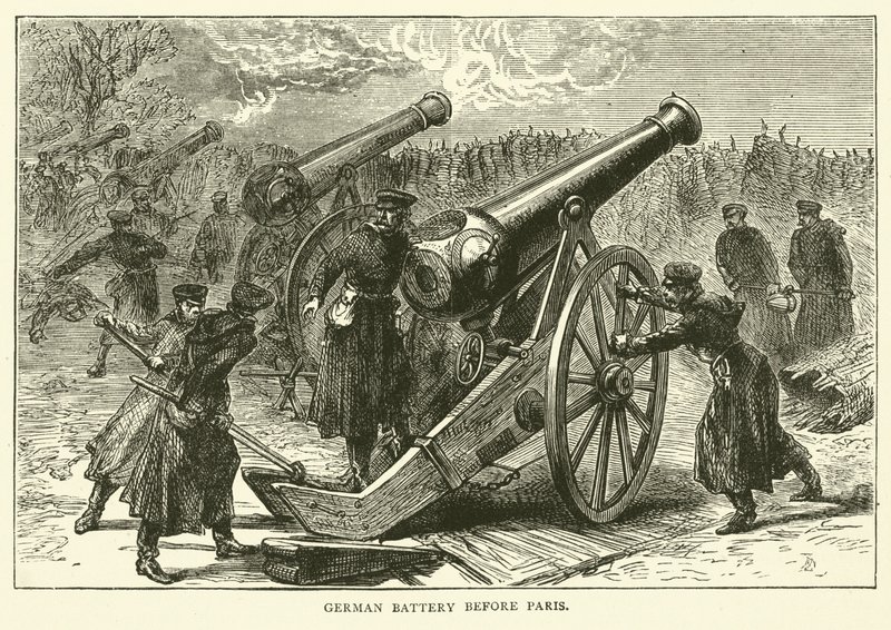 Német üteg Párizs előtt, 1871. január alkotó: English School