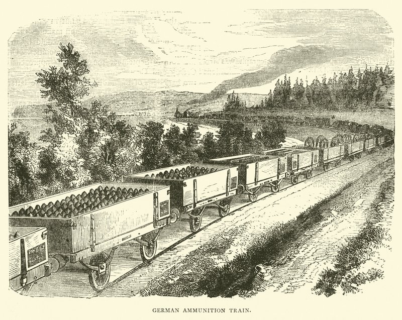 Német lőszervonat, 1870. szeptember alkotó: English School