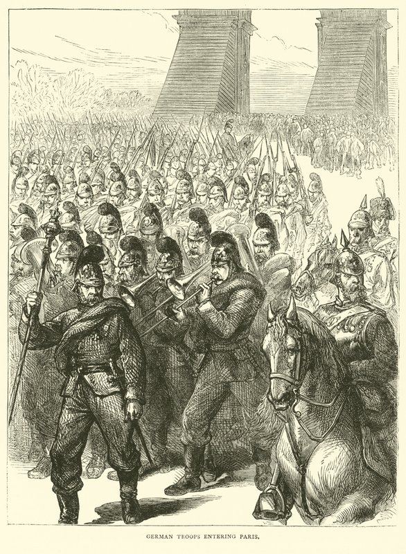 Német csapatok belépve Párizsba, 1871. március alkotó: English School