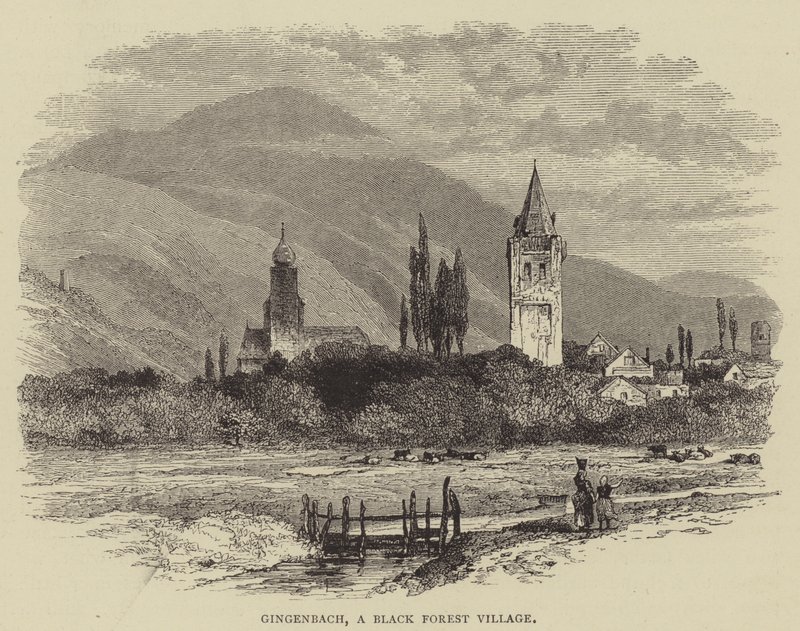 Gingenbach, Fekete-erdő falu (metszet) alkotó: English School