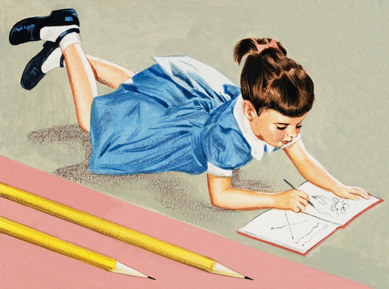 Lány rajz alkotó: English School