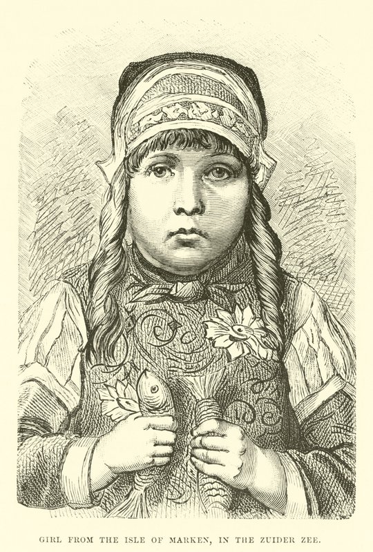 Lány Marken szigetéről, a Zuider Zee-ben alkotó: English School