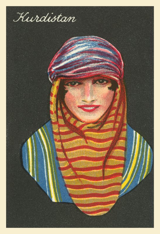 Sok ország lányai: Kurdisztán (színes litográfia) alkotó: English School
