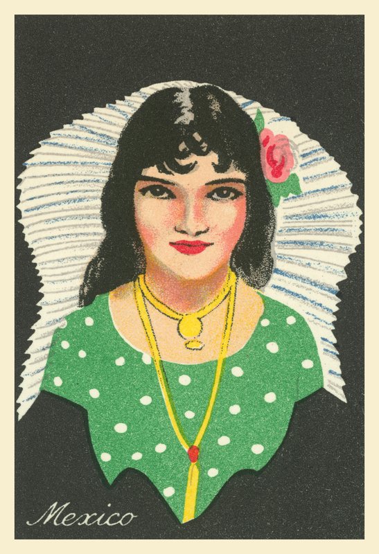 Sok ország lányai: Mexikó (színes litográfia) alkotó: English School