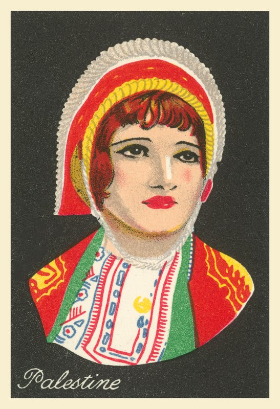 Sok ország lányai: Palesztina (színes litográfia) alkotó: English School