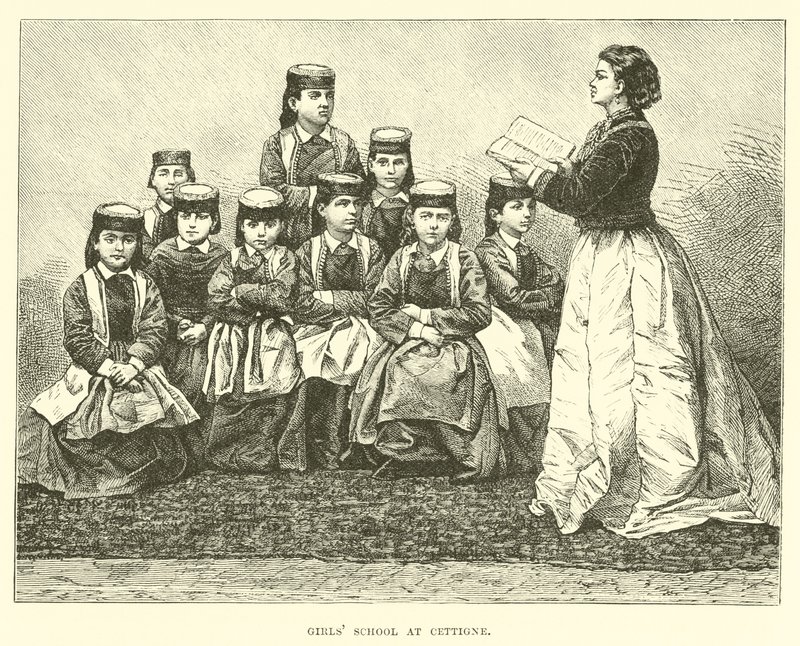 Leányiskola Cettigne-ben alkotó: English School