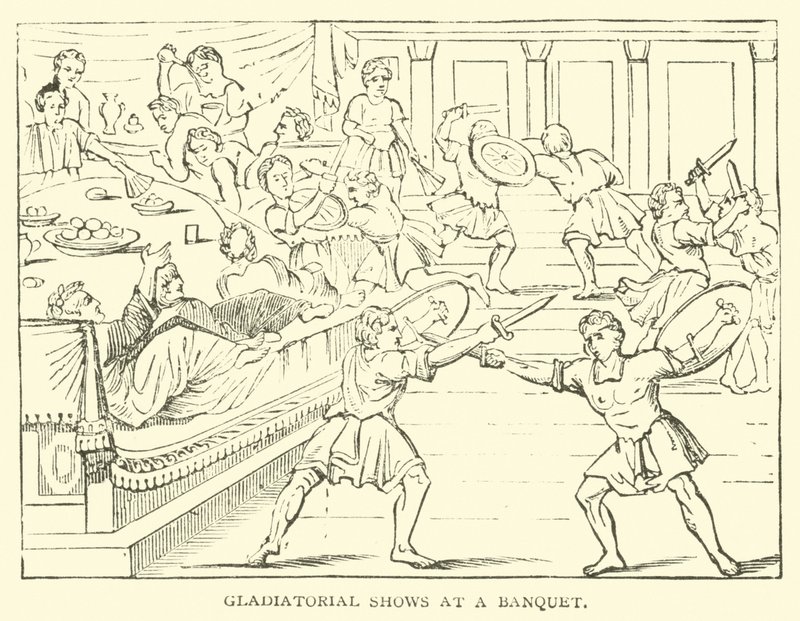 Gladiátor show egy banketten alkotó: English School
