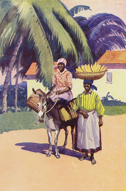 Going to Market, Jamaica (színes litográfia) alkotó: English School