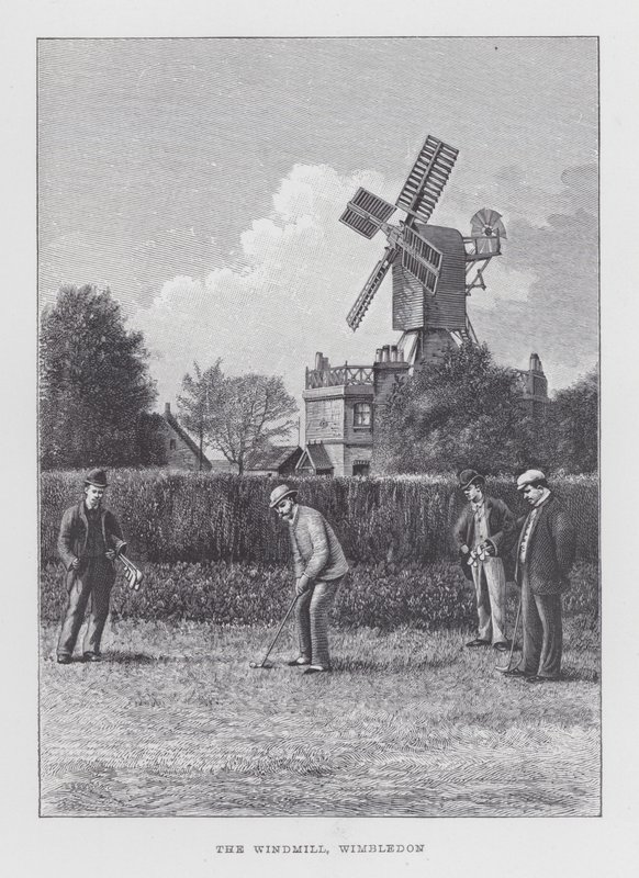 Golf: A szélmalom, Wimbledon (litho) alkotó: English School