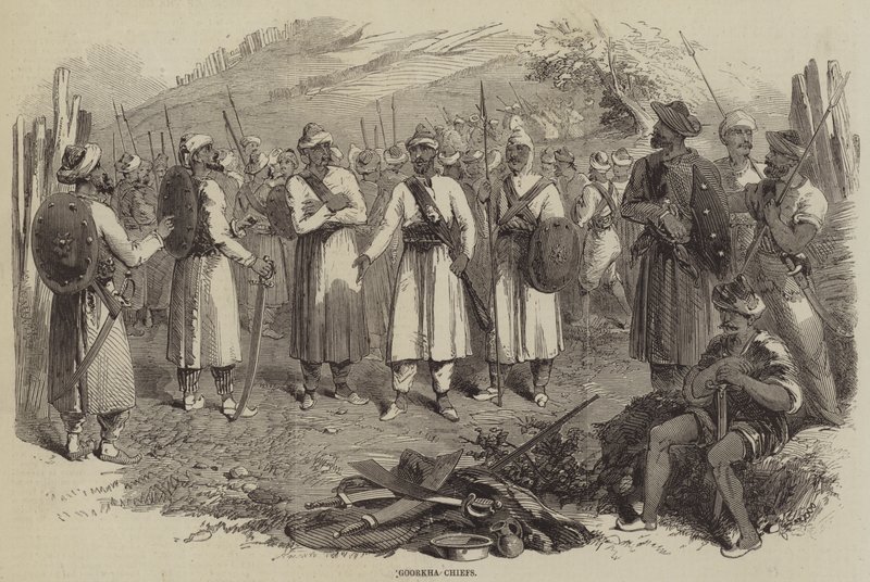 Goorkha Chiefs (metszet) alkotó: English School