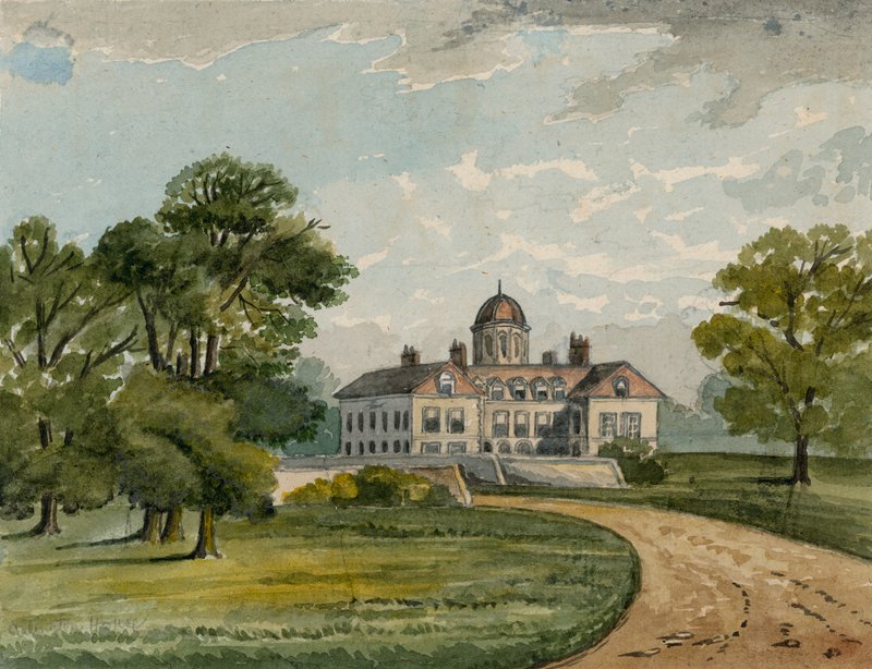 Goring House, később Arlington House, a Buckingham-palota helyén (wc papíron) alkotó: English School