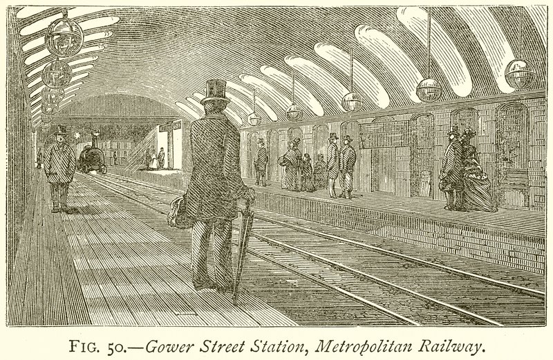 Gower Street állomás, Metropolitan Railway alkotó: English School