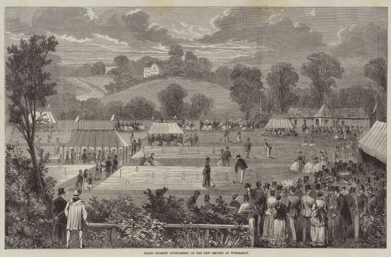 Grand Croquet Tournament on the New Ground at Wimbledon (metszet) alkotó: English School