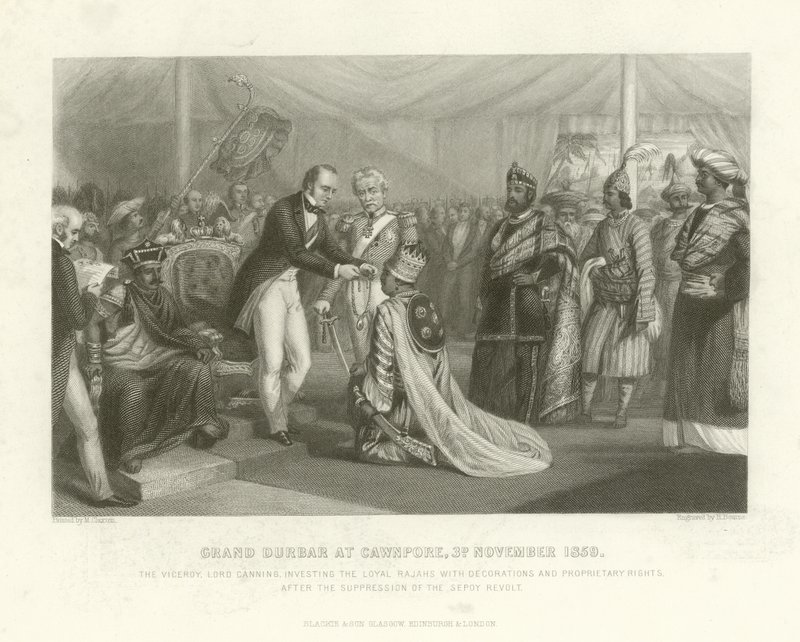 Grand Durbar Cawnpore-ban, 1859. november 3 alkotó: English School