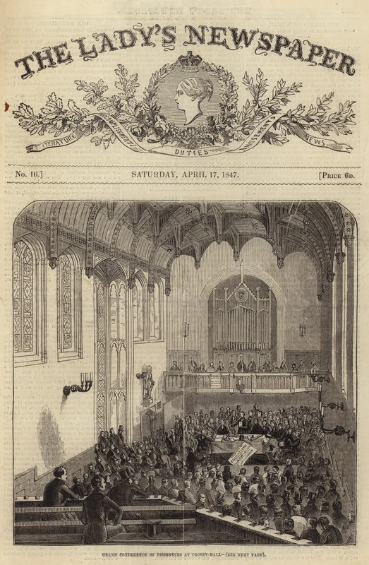 A másként gondolkodók nagy konferenciája a londoni Crosby Hallban, 1847 alkotó: English School