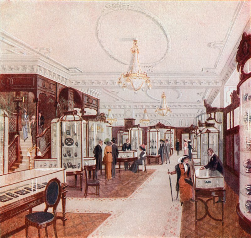 A Stewart Dawsons Jewel Palace nagy szalonja a Regent Streeten alkotó: English School