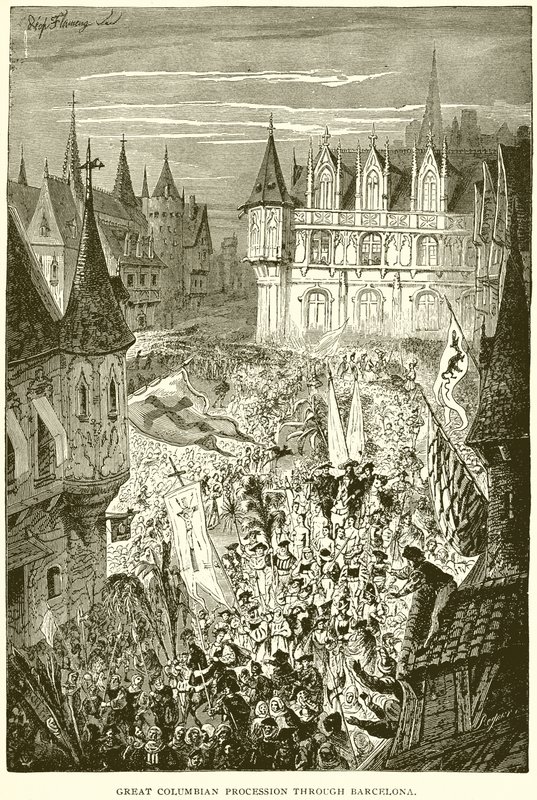 Nagy Kolumbiai Felvonulás Barcelonán keresztül alkotó: English School