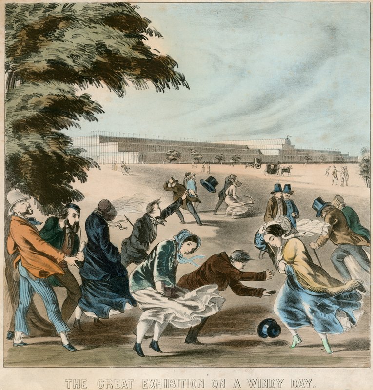 Nagy kiállítás egy szeles napon, 1851 alkotó: English School