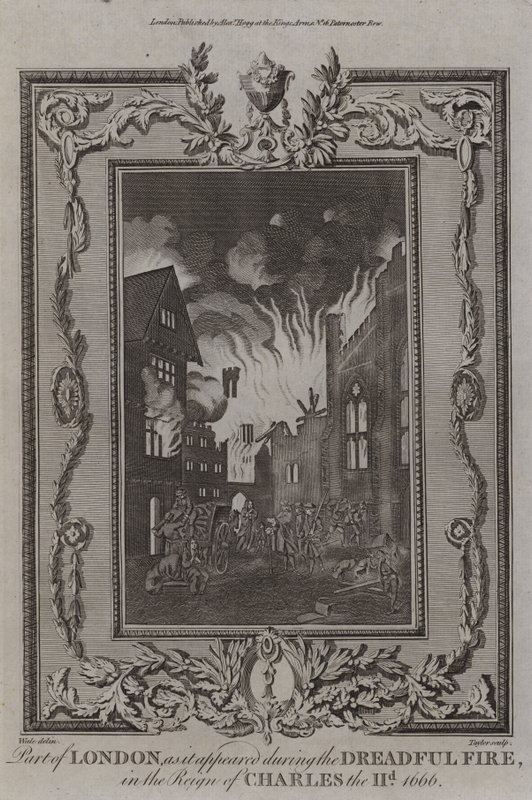 Londoni nagy tűzvész, 1666 alkotó: English School