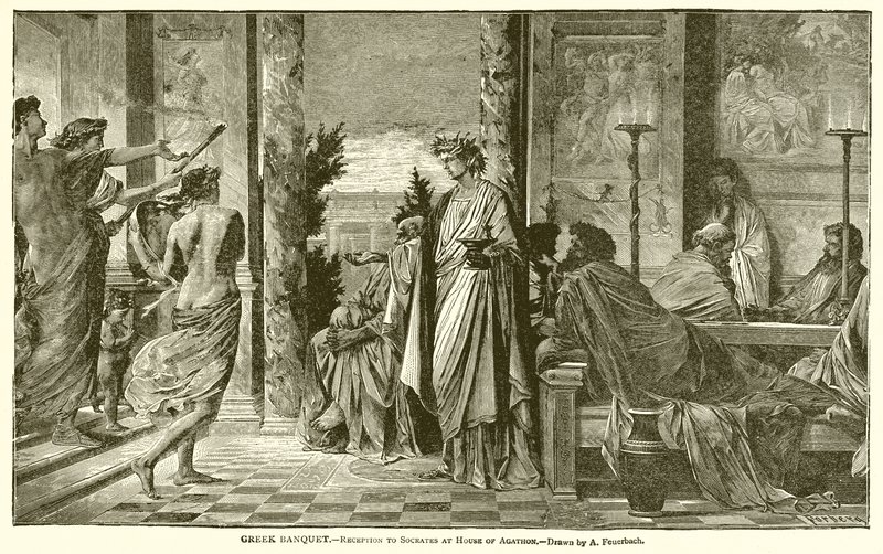 Görög bankett. Szókratész fogadása az Agathon-házban alkotó: English School