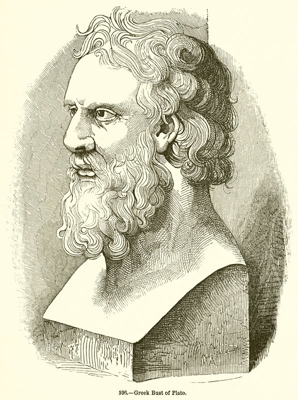 Platón görög mellszobra alkotó: English School