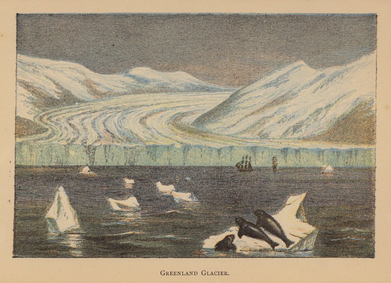 Grönlandi gleccser (színes litográfia) alkotó: English School